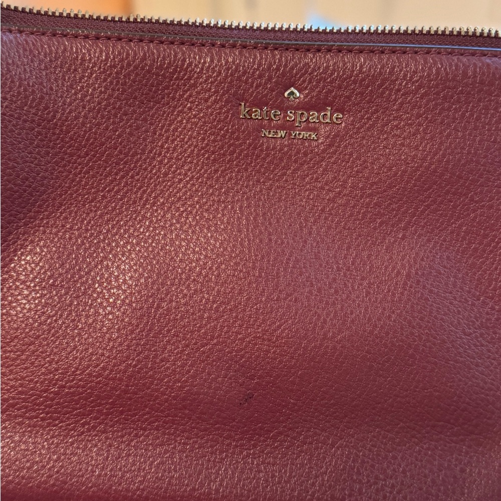 Kate Spade Wine Pebbled Leather Crossbody Bag